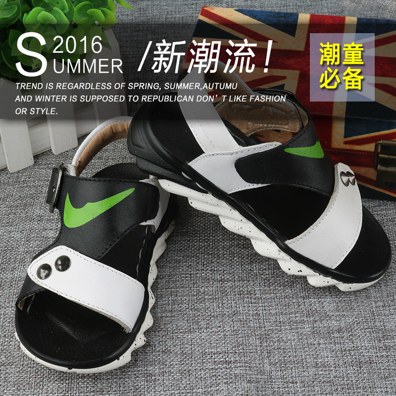 2016夏季新款男童涼鞋真皮韓版兒童涼鞋休閒沙灘小中大童鞋批發工廠,批發,進口,代購