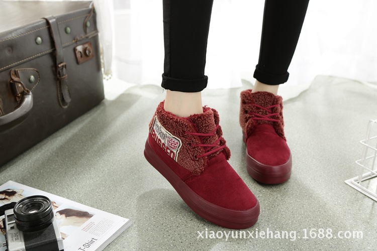最新韓版加棉休閒棉鞋 雪靴  厚底百搭加棉板鞋工廠,批發,進口,代購