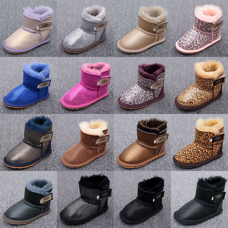 冬季防水羊皮毛一體兒童雪靴魔術貼男女寶寶學步鞋 一件代發工廠,批發,進口,代購