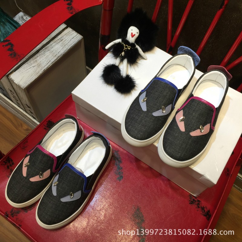 歐美品牌小怪獸男女童鞋水鉆牛仔佈麵羊皮內裡樂福寶寶鞋批發・進口・工廠・代買・代購