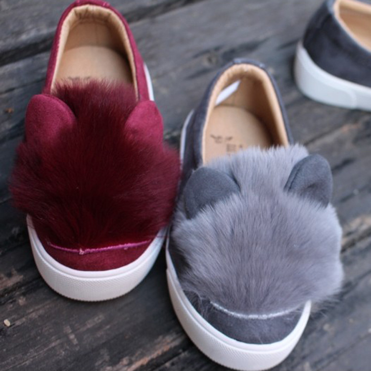 GAGA批發預定 韓國代購進口童鞋 平底毛絨動物耳朵兒童休閒鞋工廠,批發,進口,代購