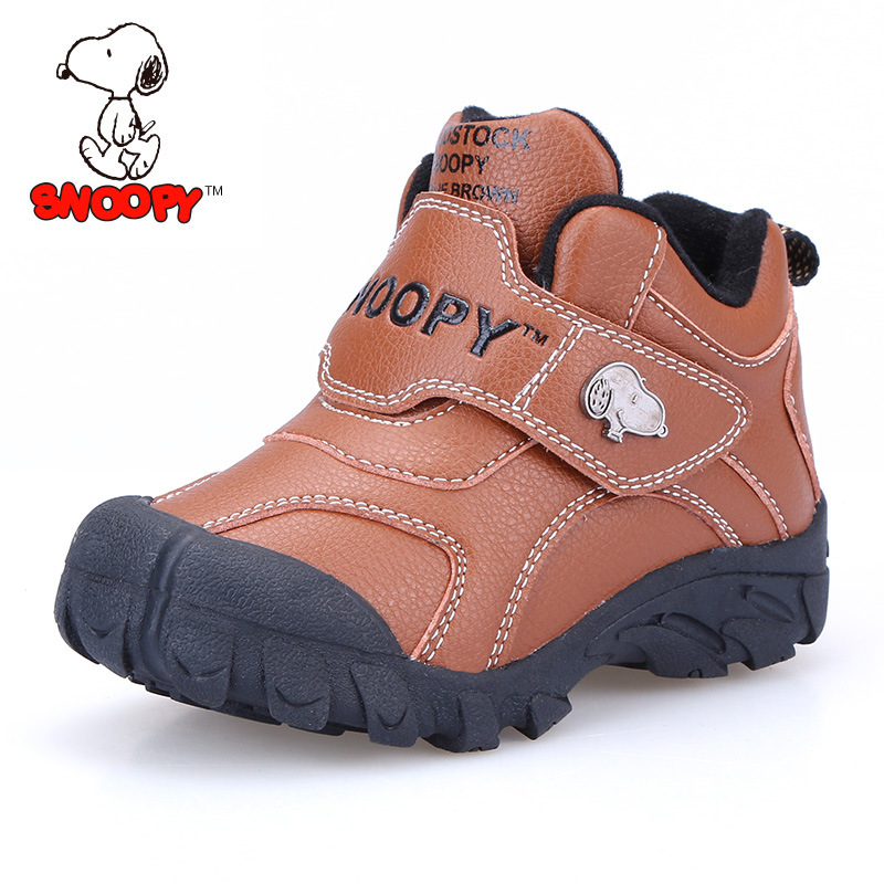 史努比2015冬季j加棉保暖男童鞋中小童時尚休閒皮棉鞋 S915967工廠,批發,進口,代購