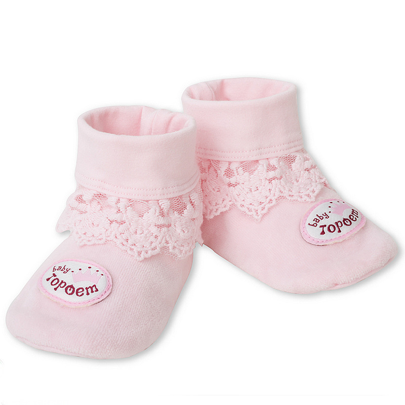 女寶寶春秋純棉新生女嬰兒護腳純天鵝絨0-18月棉鞋軟底鞋工廠,批發,進口,代購