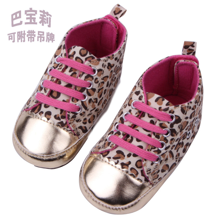 爆款babyshoes金色豹紋學步鞋寶寶鞋子嬰兒軟底鞋子 無LOGO 0318工廠,批發,進口,代購