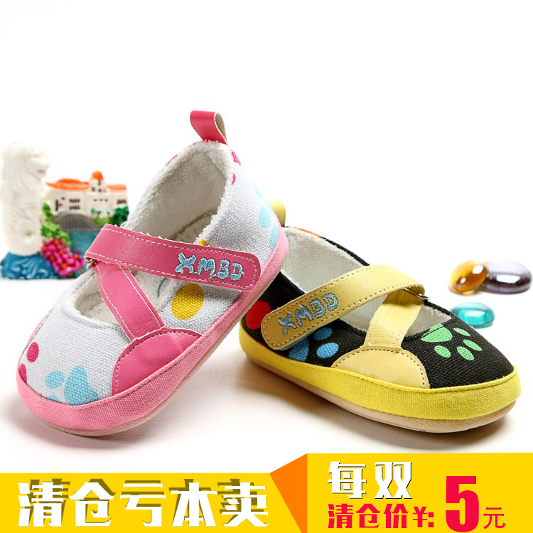 生產庫存尾貨清倉防滑透氣寶寶卡通小單鞋 0-3歲嬰兒帆佈鞋子批發工廠,批發,進口,代購