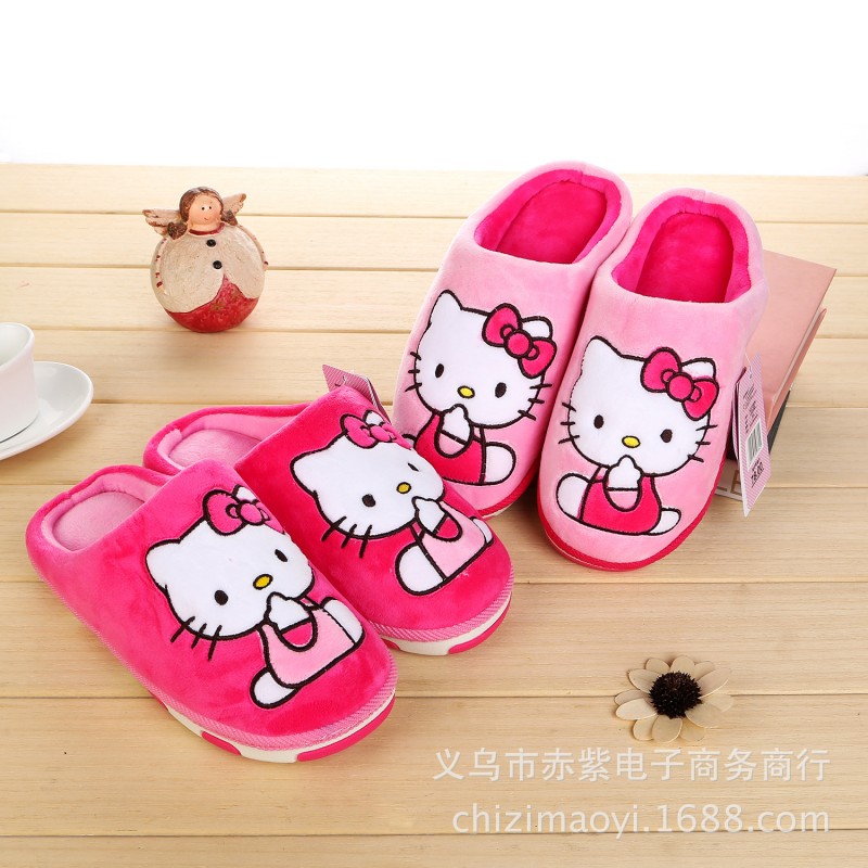 正品HELLOKITTY冬季兒童超棉鞋女童保暖鞋防滑傢居鞋KT貓15806工廠,批發,進口,代購
