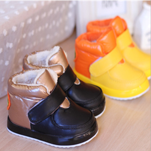 2016韓版男女童時尚亮色小棉鞋 兒童靴子 寶寶保暖鞋工廠,批發,進口,代購
