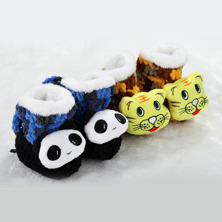 冬季新款寶寶雪靴 加厚保暖針織雪靴 卡通造型嬰幼兒套鞋批發・進口・工廠・代買・代購