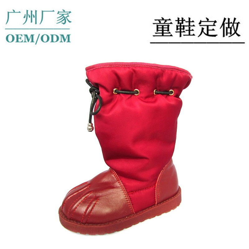 廣州廠傢 綁繩真皮棉靴 兒童棉靴 加工訂做工廠,批發,進口,代購
