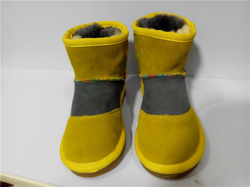 批發 冬季 新款 高檔 皮草 羊皮毛一體 雪靴 兒童靴 鞋 真皮批發・進口・工廠・代買・代購