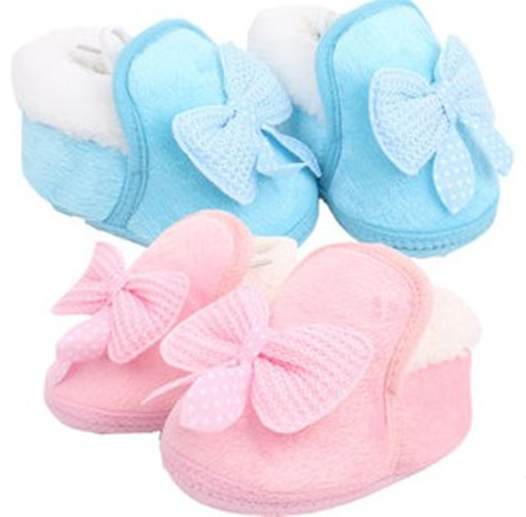 2013新款嬰幼兒加厚棉鞋防滑 蝴蝶結棉鞋學步鞋嬰兒工廠,批發,進口,代購