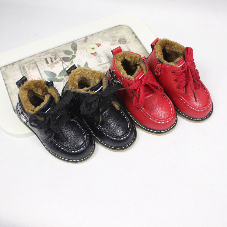2016新款兒童棉鞋雪靴冬季男女童加絨短靴子寶寶防滑保暖鞋工廠,批發,進口,代購