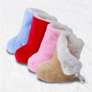 嬰兒秋冬鞋子腳套襪子雪靴軟底系帶男女寶寶超柔保暖新生兒工廠,批發,進口,代購