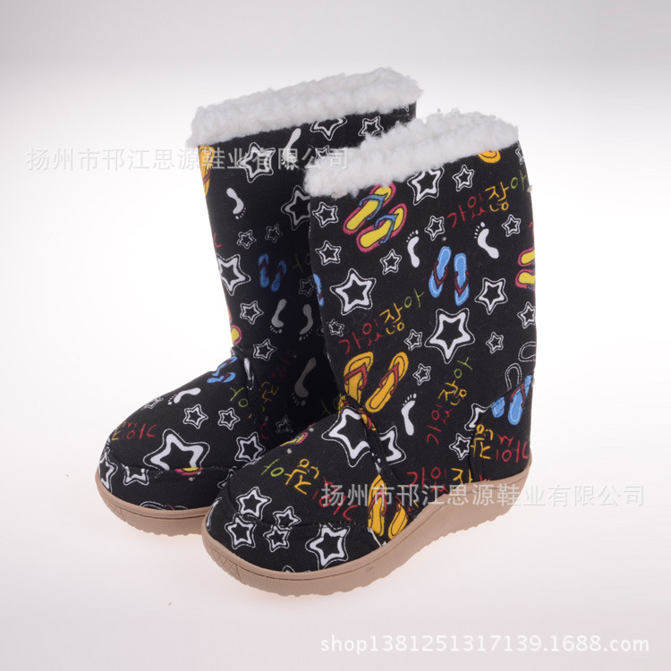 熱賣冬季雪靴 時尚黑色中筒保暖透氣雪靴 室內防滑雪靴批發・進口・工廠・代買・代購