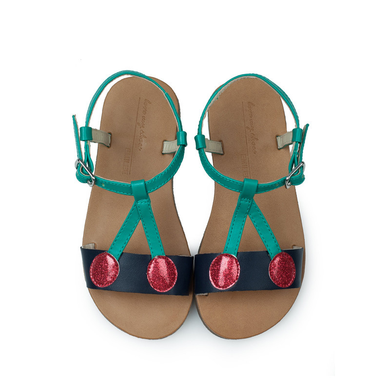 2016 girl's sandal 外貿出口原單尾貨 女童櫻桃款涼鞋工廠,批發,進口,代購