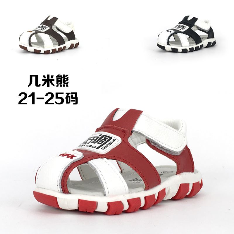 2016夏季軟底耐磨寶寶鞋 魔術貼牛皮兒童鞋子嬰幼兒學步真皮涼鞋批發・進口・工廠・代買・代購