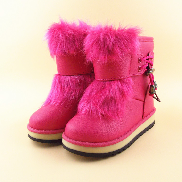童鞋2015冬季新款棉靴男女童中筒防水保暖超厚溫州品牌兒童雪靴批發・進口・工廠・代買・代購