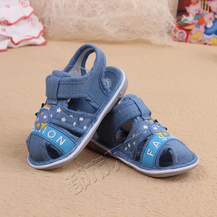 寶寶鞋  男童卡通瓢蟲帶響嬰兒鞋 佈涼鞋B6209  童鞋批發・進口・工廠・代買・代購