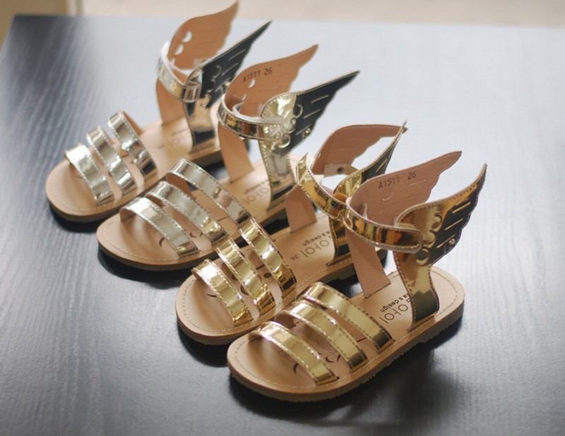 2015夏季兒童翅膀鞋女童羅馬童鞋1-8歲露趾小孩涼鞋 亮麵工廠,批發,進口,代購