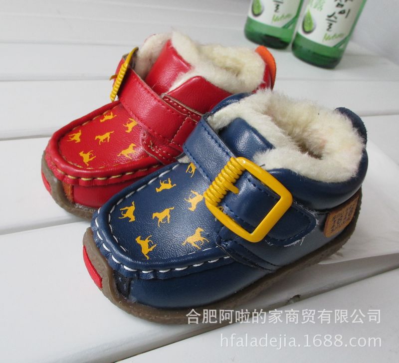 24冬季新款兒童小童防護軟底防水棉靴 寶寶保暖皮靴 一件代發批發・進口・工廠・代買・代購