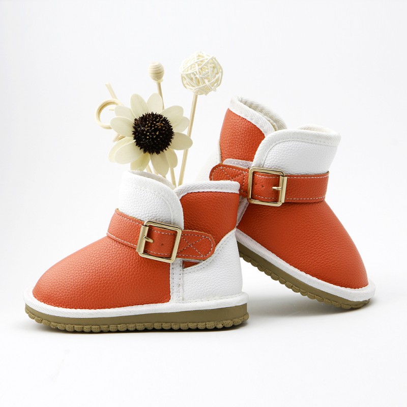 冬季爆款寶寶鞋防滑保暖時尚拼色兒童雪靴廠傢直銷批發・進口・工廠・代買・代購