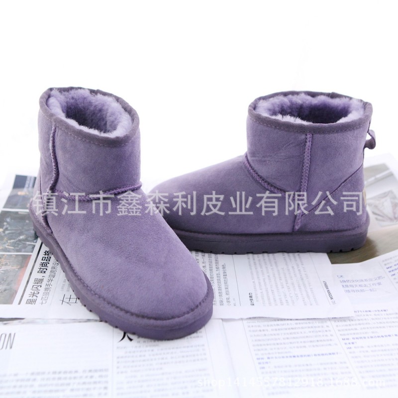 澳洲羊皮毛一體明星同款基本款糖果色雪靴女情侶加絨保暖棉靴批工廠,批發,進口,代購