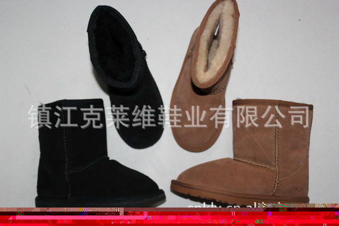 2012秋冬新品真皮麵羊毛襯童孩雪靴真皮靴子短靴鞋批發・進口・工廠・代買・代購
