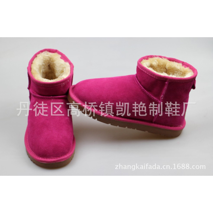 優質供應5854牛皮人造毛雪靴 精品橡膠底雪靴 保暖舒適工廠,批發,進口,代購