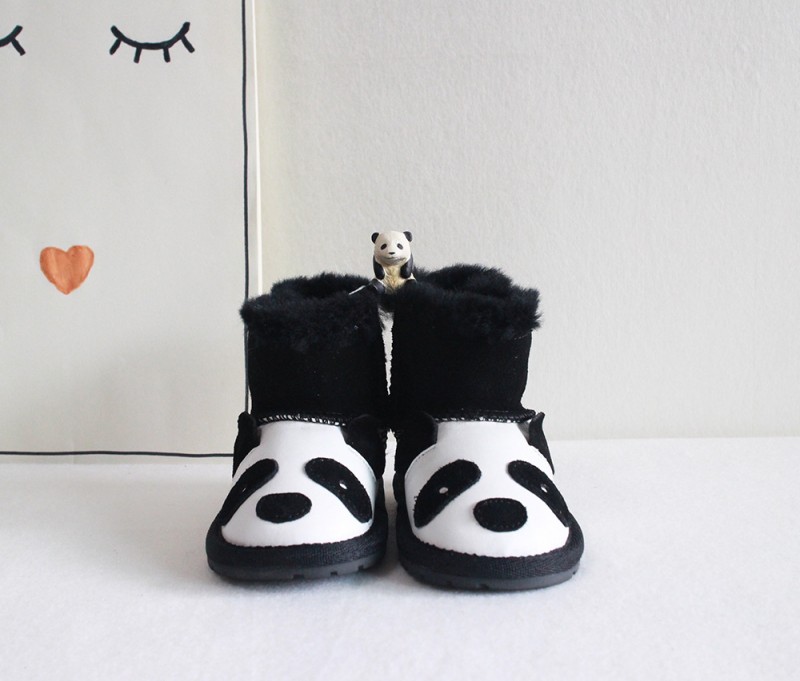 EMU 童靴  兒童 雪靴 動物款 熊貓  小熊貓寶寶 牛皮羊毛B11051批發・進口・工廠・代買・代購