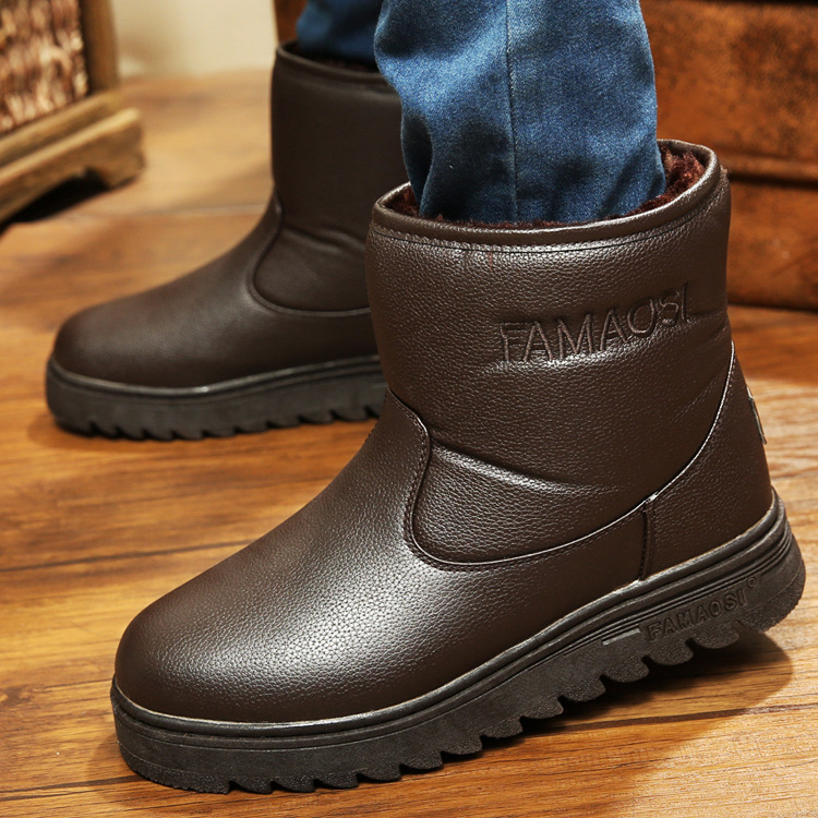冬季新款短靴加絨雪靴防水加厚保暖棉鞋發茂司A15雪靴批發・進口・工廠・代買・代購