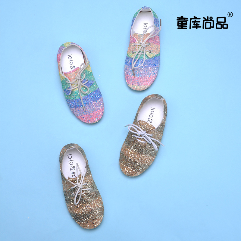 2016秋季新款七彩亮片兒童單鞋女童休閒鞋溫州品牌童鞋一件代發潮工廠,批發,進口,代購