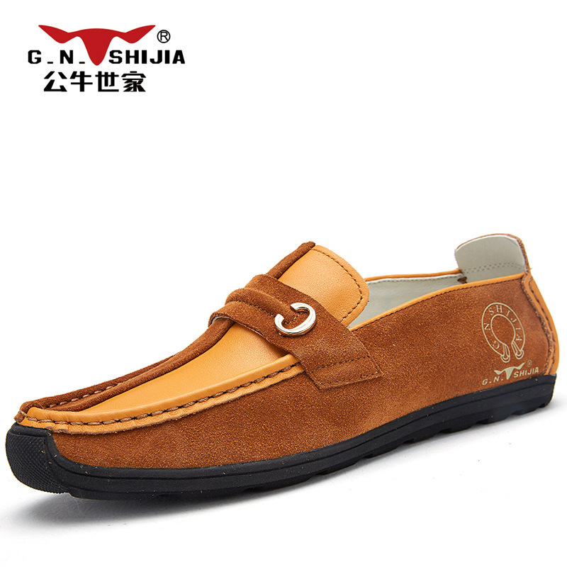 G.N.Shi Jia/公牛世傢夏季豆豆鞋男英倫懶人鞋男鞋拼色英倫樂福鞋工廠,批發,進口,代購