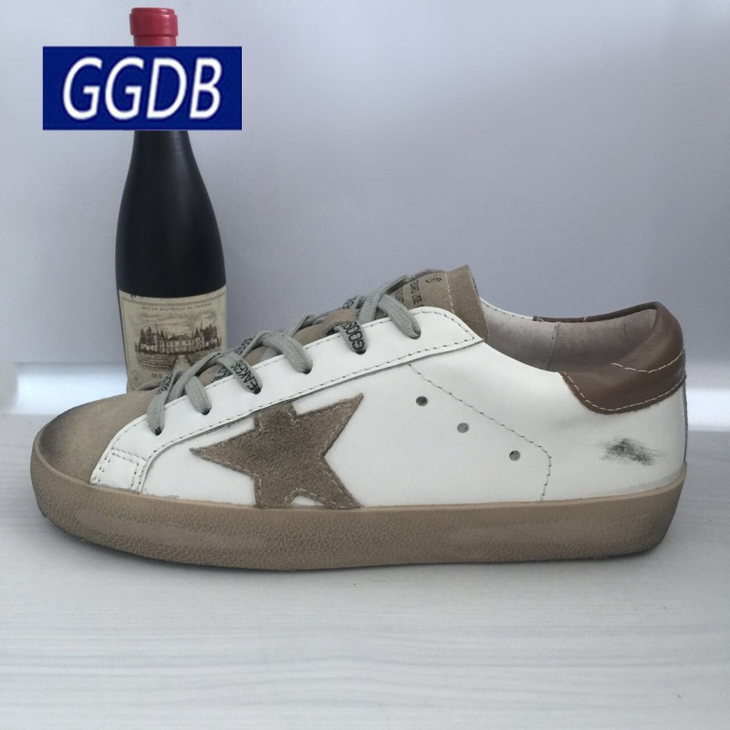 golden goose韓版手工做舊白色真皮做舊復古板鞋情侶休閒鞋平底鞋工廠,批發,進口,代購