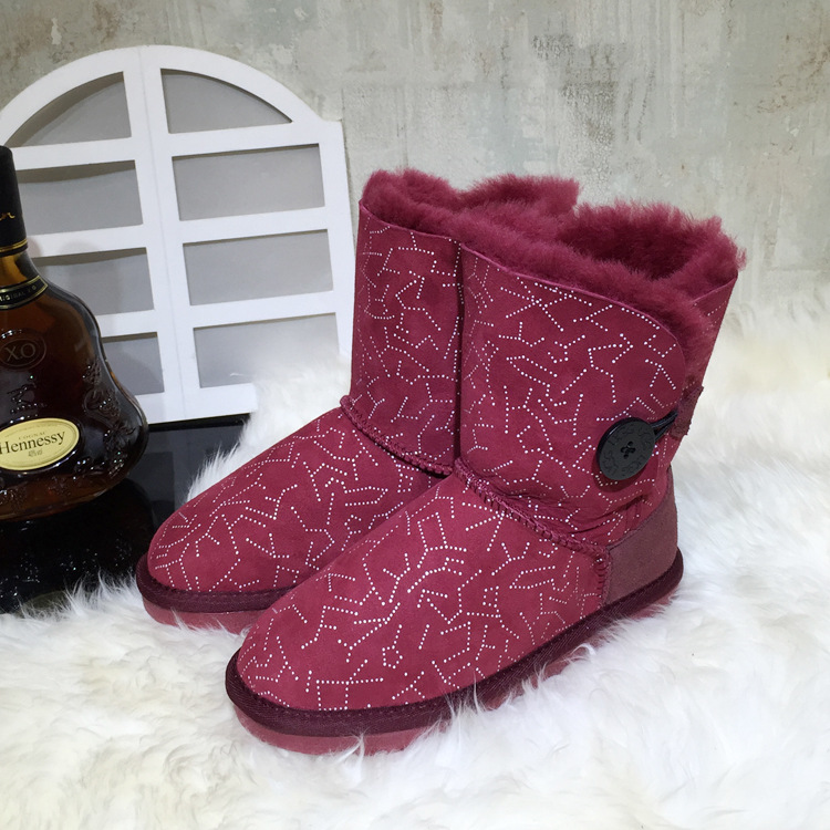 新品雪靴5803女靴羊皮毛一體保暖防滑牛筋底廠傢直銷 一件代發批發・進口・工廠・代買・代購