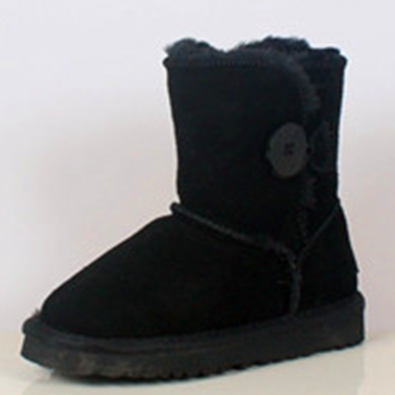 批發冬季新款牛皮保暖防滑靴子5803兒童雪靴支持一件代發枚紅色批發・進口・工廠・代買・代購