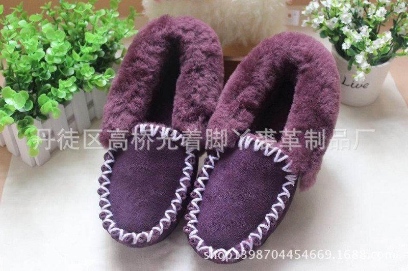 小黑鞋牛皮羊皮毛一體韋雪同款保暖雪靴包子鞋女靴批發一件代發工廠,批發,進口,代購