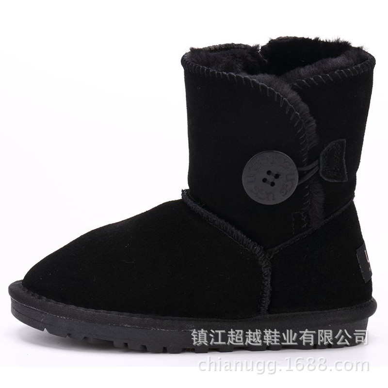 2016新款5803兒童真皮中筒雪靴防滑保暖精品雪靴一件代發工廠,批發,進口,代購