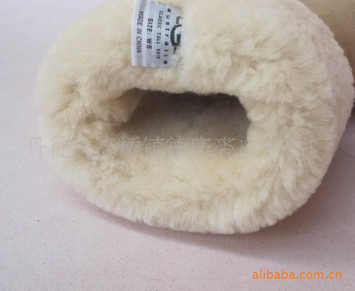 廠傢批發經典5825中筒  澳洲進口 沙色羊皮毛一體雪靴工廠,批發,進口,代購