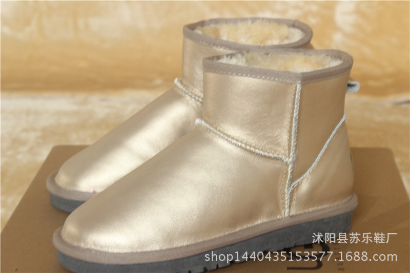 2015新款 5854防水低筒雪靴女 情侶棉靴鞋子 廠傢批發工廠,批發,進口,代購