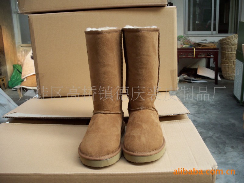 廠傢批發經典5815高筒   栗色澳洲進口羊皮毛一體雪靴工廠,批發,進口,代購