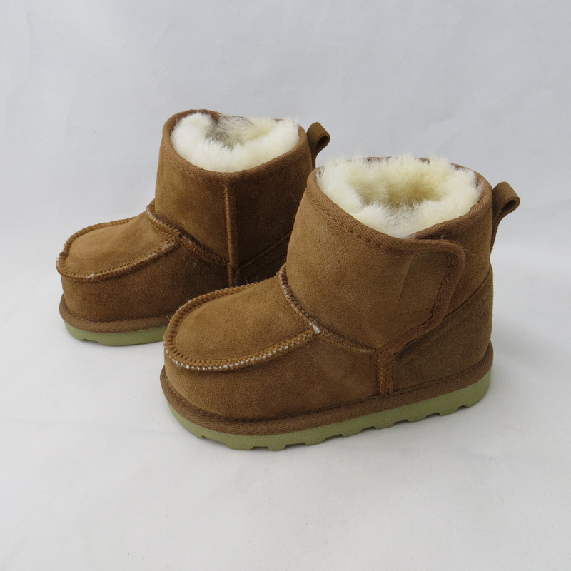 廠傢直銷兒童羊毛學步鞋 真羊毛一體鞋羊毛冬季超級保暖雪靴1批發・進口・工廠・代買・代購