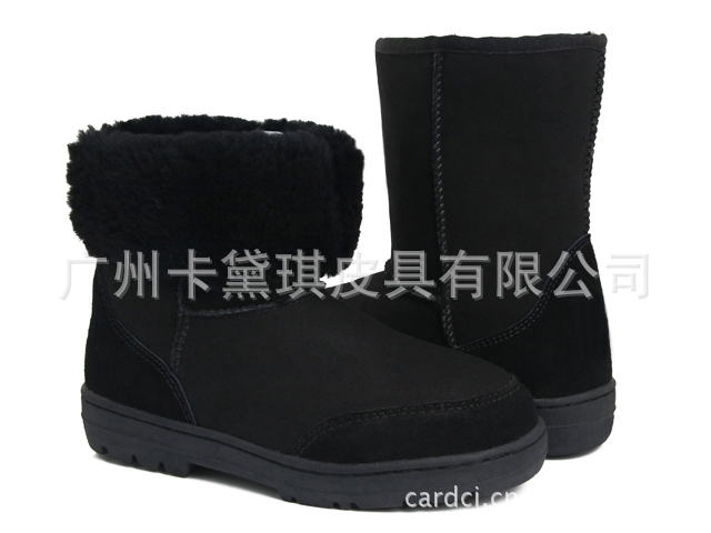廠傢直銷 原單流行款式羊皮毛一體  雪靴 5225 黑色批發・進口・工廠・代買・代購