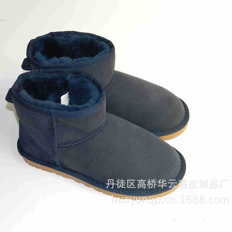 5854海軍藍低筒雪靴 正宗澳洲羊皮毛一體廠傢批發工廠,批發,進口,代購