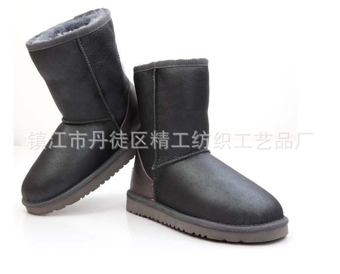 廠傢直銷批發供應5825羊皮毛一體雪靴 金屬黑工廠,批發,進口,代購