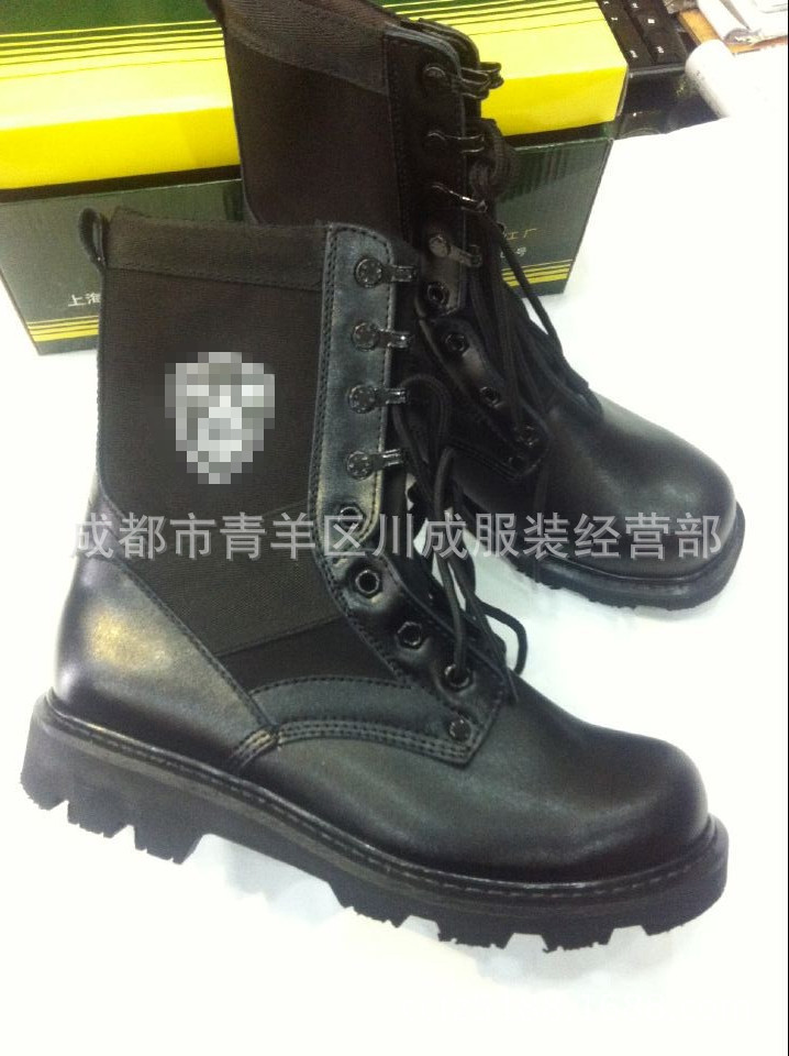 2014新款3516男式保安8寸黑色高幫牛皮透氣作訓職業皮靴一件代發批發・進口・工廠・代買・代購