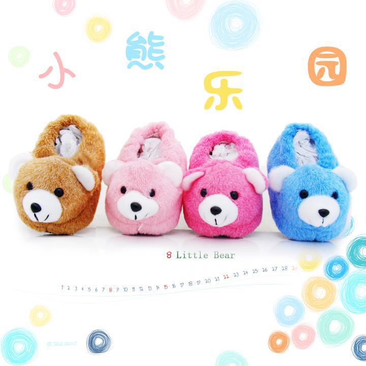 清倉價冬裝新款 嬰幼兒絨毛防滑皮底鞋加厚保暖鞋居傢鞋一件代發工廠,批發,進口,代購