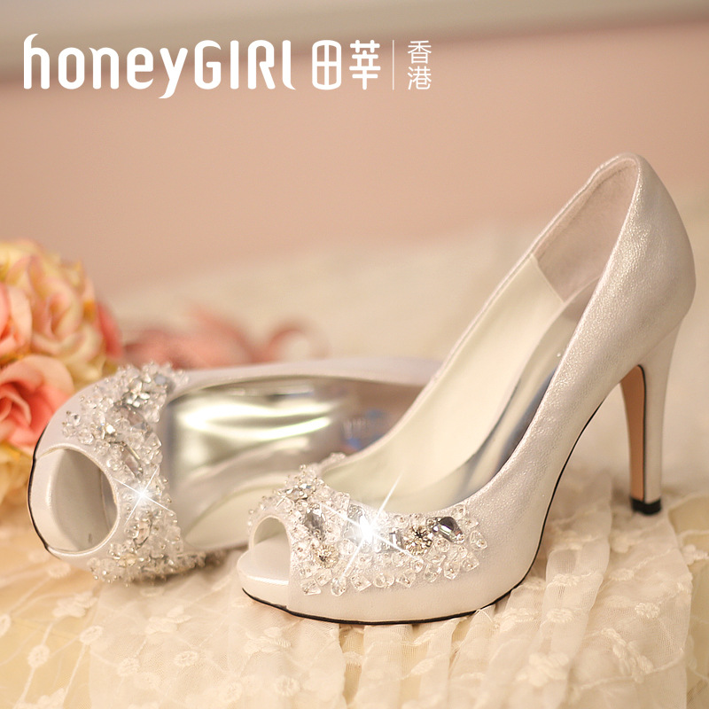 2014新品honeyGIRL高跟鞋韓國公主水鉆魚嘴婚鞋 HG251-B9批發・進口・工廠・代買・代購