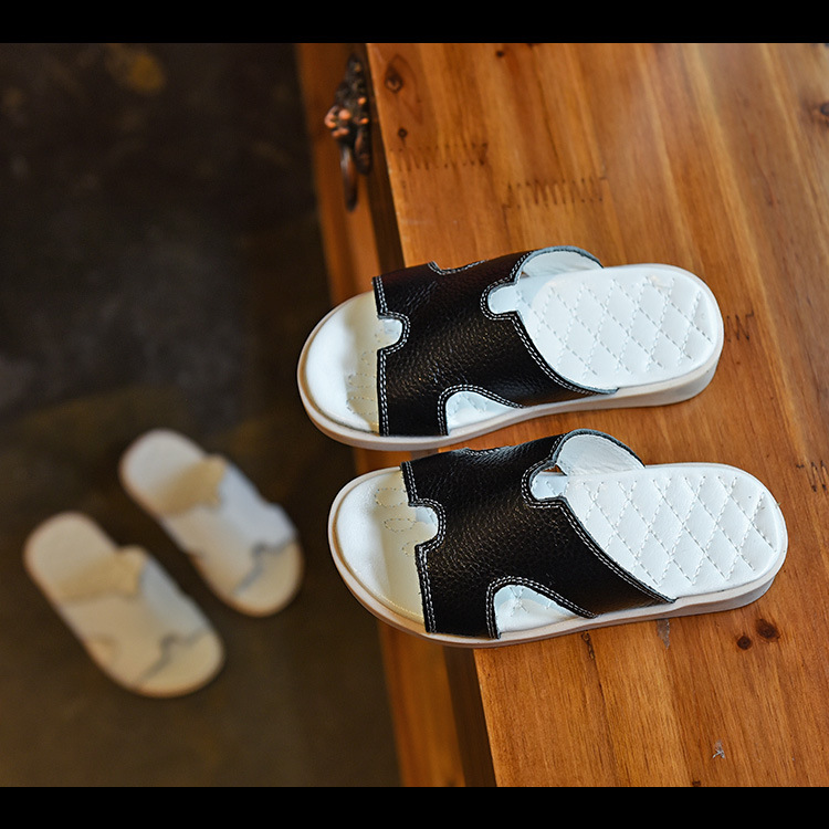 1263B夏季童鞋新款韓版男童女童休閒真皮涼拖鞋工裝拖代發批發工廠,批發,進口,代購