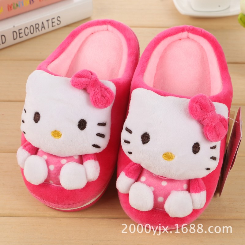 新款hellokitty冬季拖大童女士保暖棉鞋傢居拖鞋防滑棉拖鞋16581工廠,批發,進口,代購