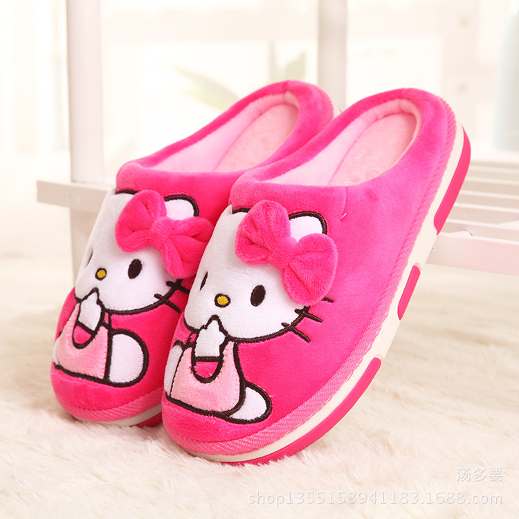 大童Hellokitty凱蒂貓女士棉拖可愛成人卡通防滑保暖傢居鞋16565工廠,批發,進口,代購